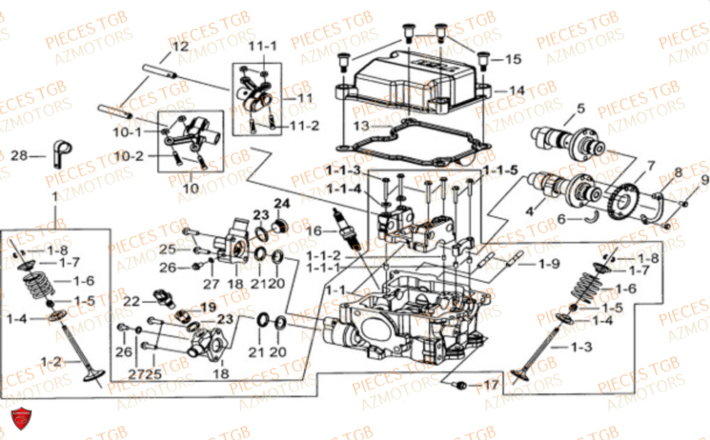 Culasse  Pieces TGB UTV LANDMAX 1000