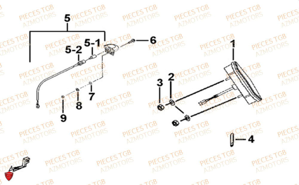 Eclairage Arriere  Pieces TGB UTV LANDMAX 1000