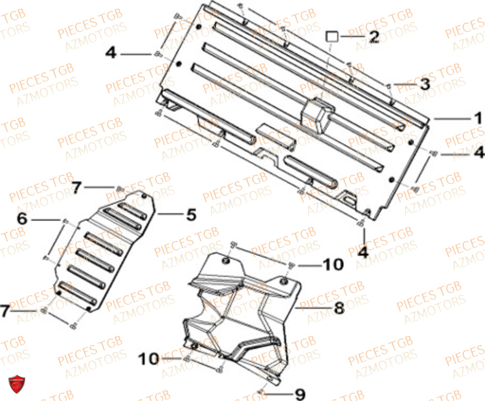 Garde Boue  Pieces TGB UTV LANDMAX 1000