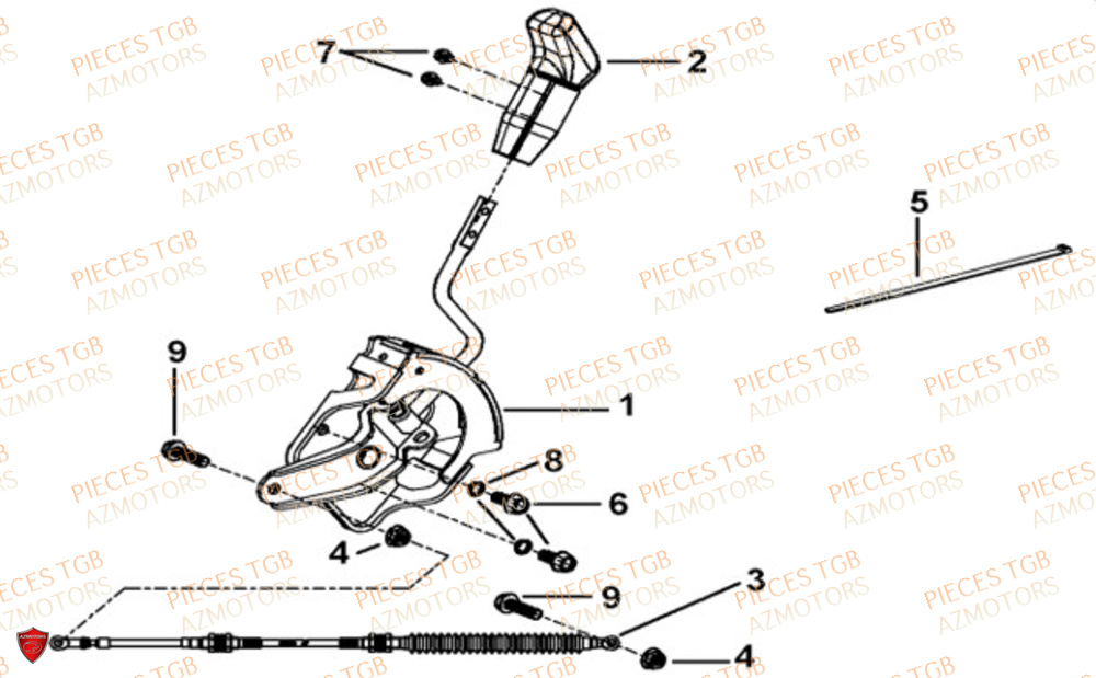 Levier De Vitesses  Pieces TGB UTV LANDMAX 1000