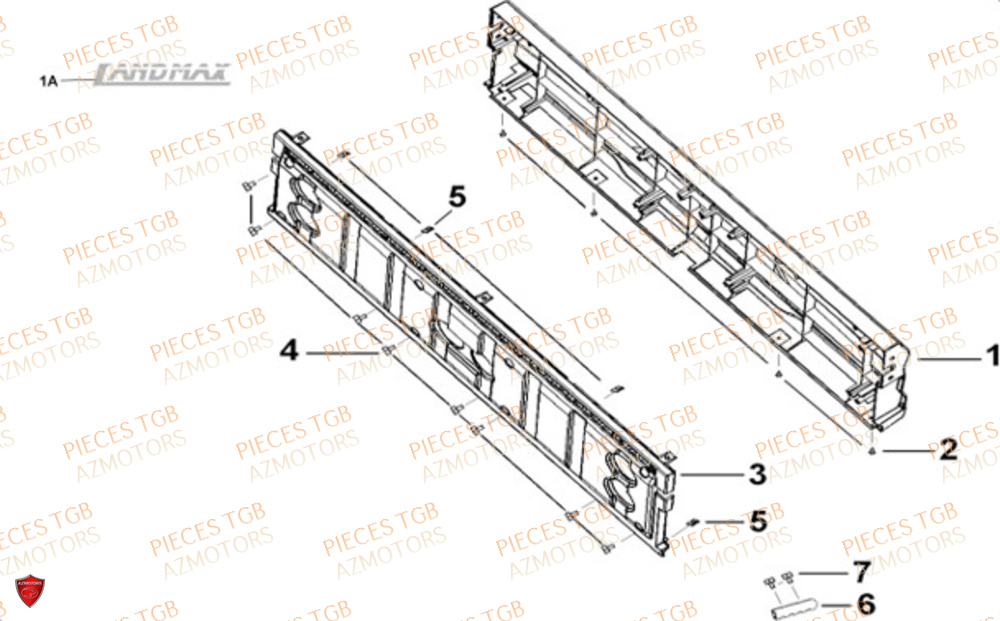 Porte Arriere Benne  Pieces TGB UTV LANDMAX 1000