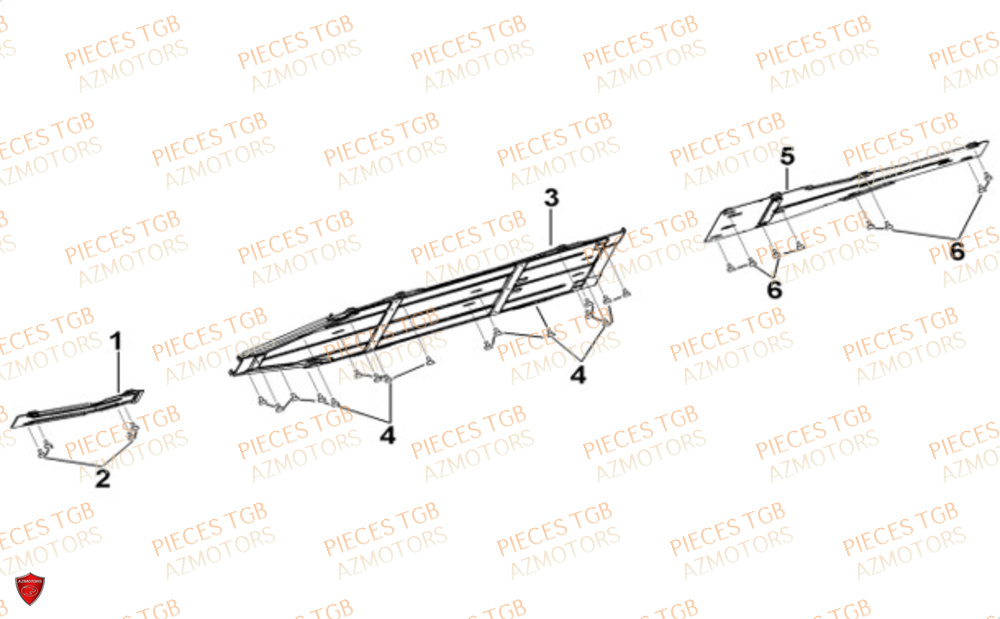 Protections Chassis Plastique  Pieces TGB UTV LANDMAX 1000