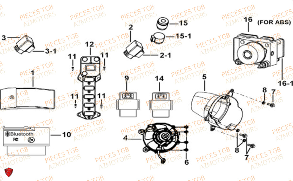 Relais Electrique  Pieces TGB UTV LANDMAX 1000