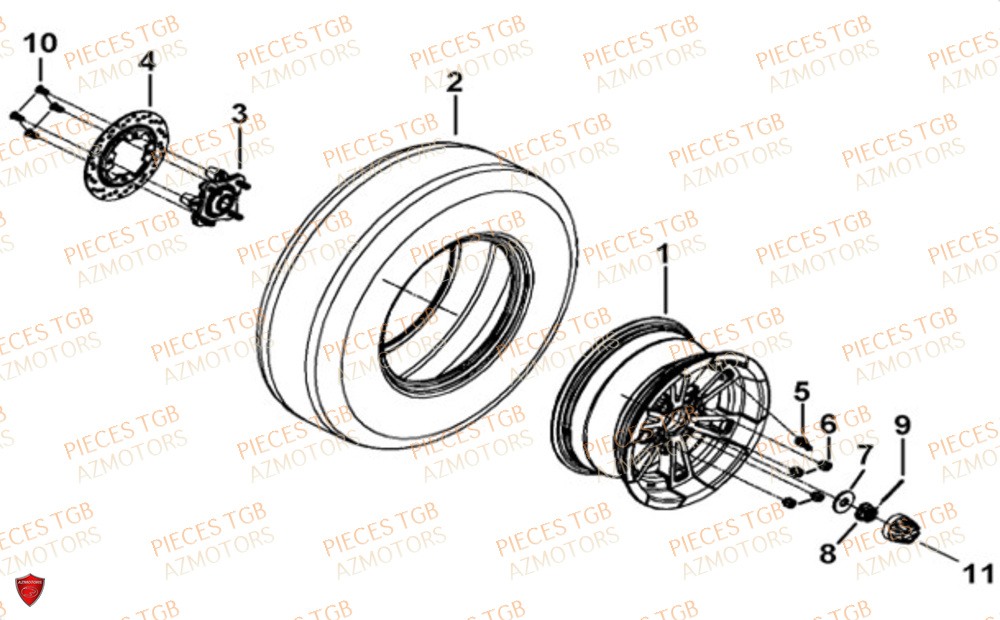 Roues Avant  Pieces TGB UTV LANDMAX 1000