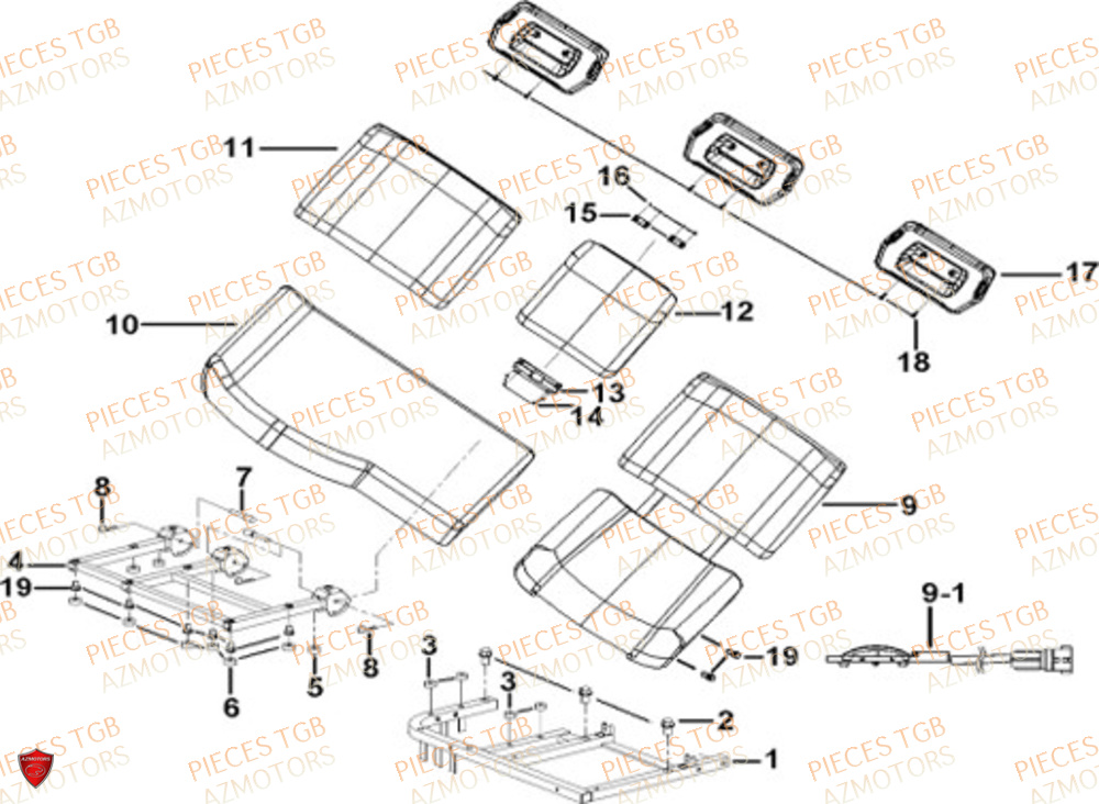 Sieges  Pieces TGB UTV LANDMAX 1000