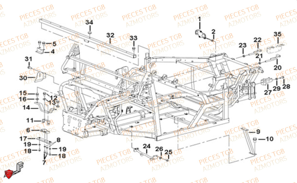 Support Moteur  Pieces TGB UTV LANDMAX 1000