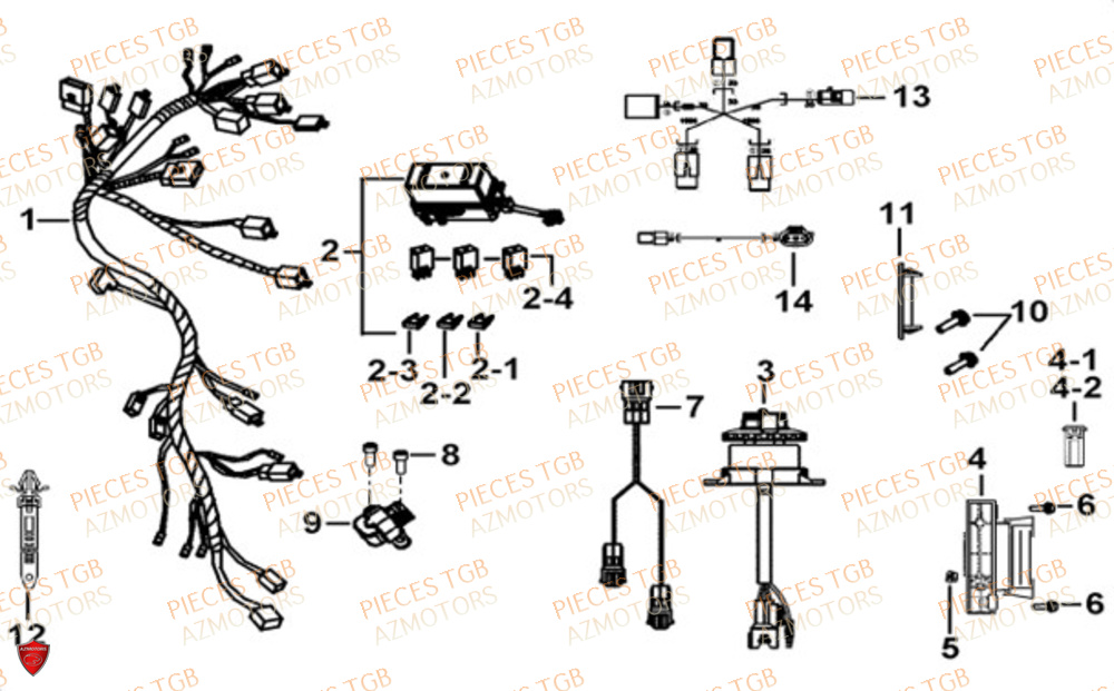 Systeme Electrique  Pieces TGB UTV LANDMAX 1000