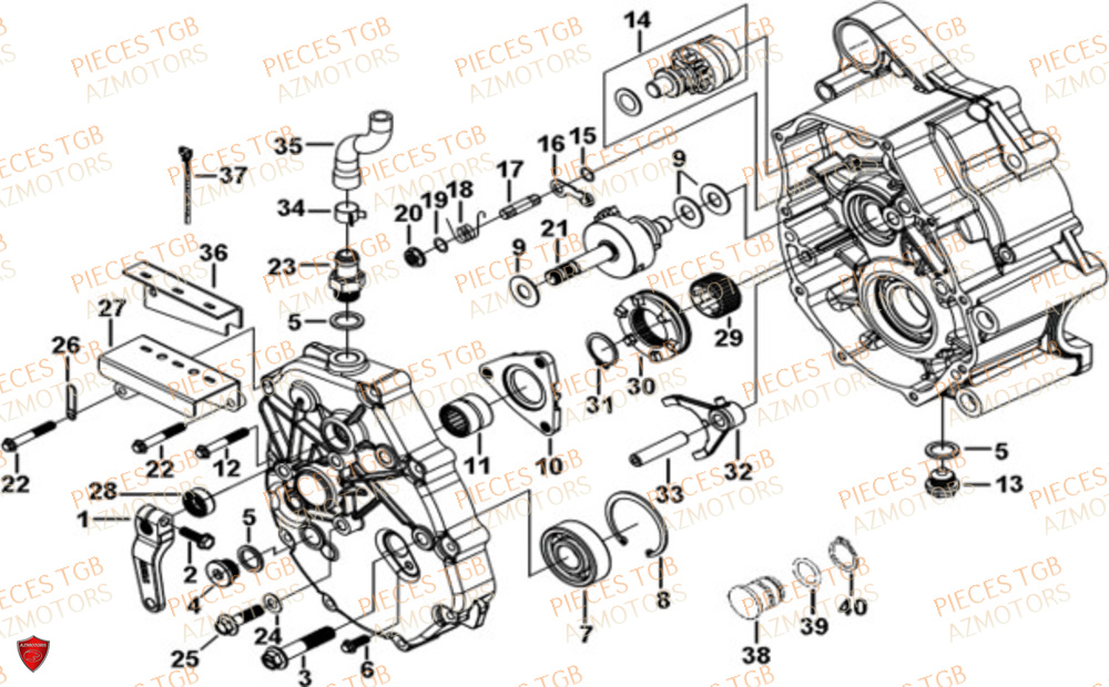 Transmission  Pieces TGB UTV LANDMAX 1000