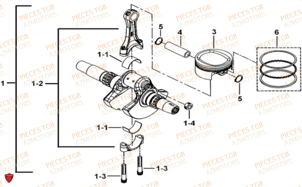 Vilebrequin  Pieces TGB UTV LANDMAX 1000