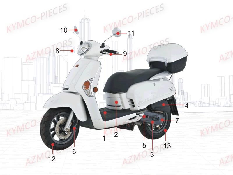 1 CONSOMMABLES REVISION KYMCO LIKE 50 2T