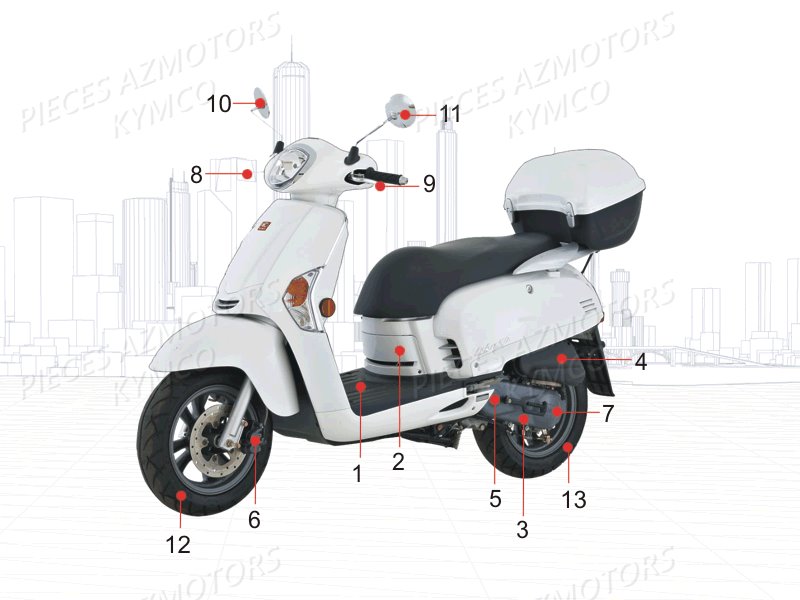 1 CONSOMMABLES REVISION KYMCO LIKE 50 LX 2T