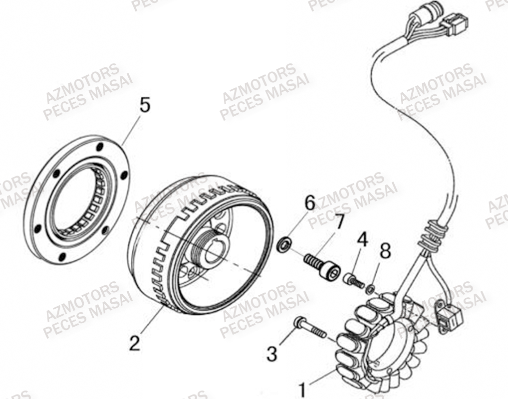 Alternateur MASAI Pièces Quad A500IX EPS