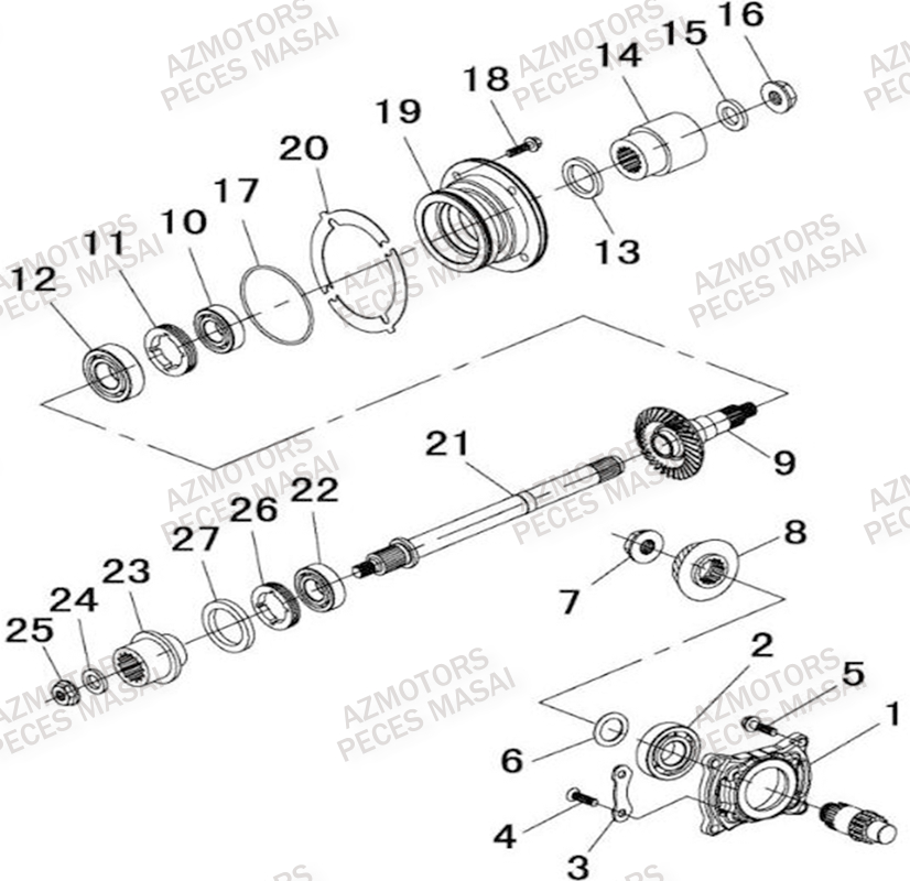 ARBRE DE TRANSMISSION MASAI MASAI A500IX EPS