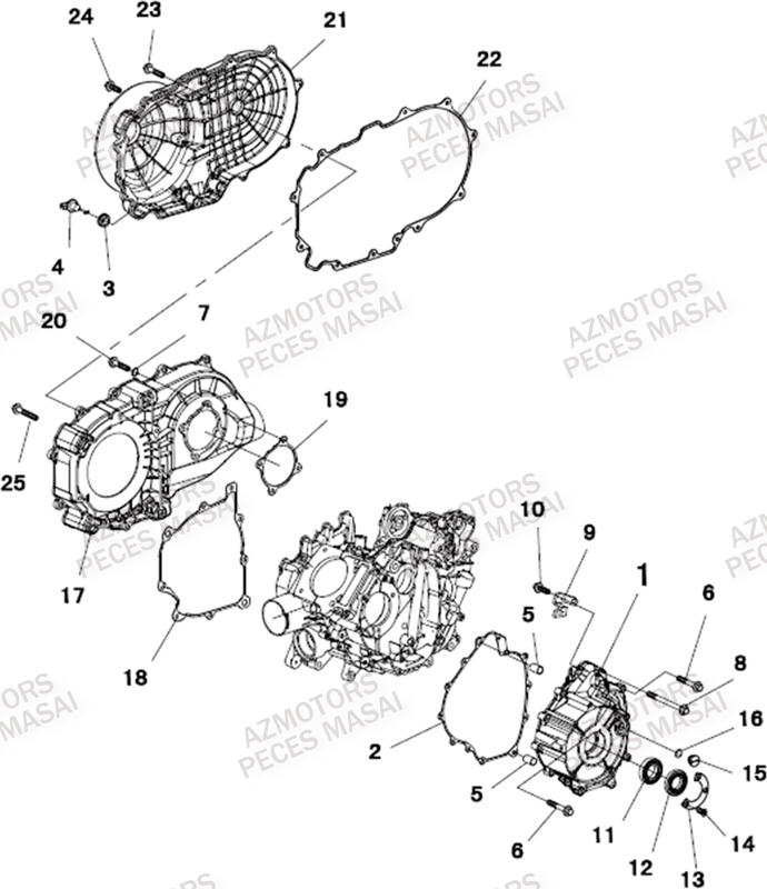 Caches Carters MASAI Pièces Quad A500IX EPS