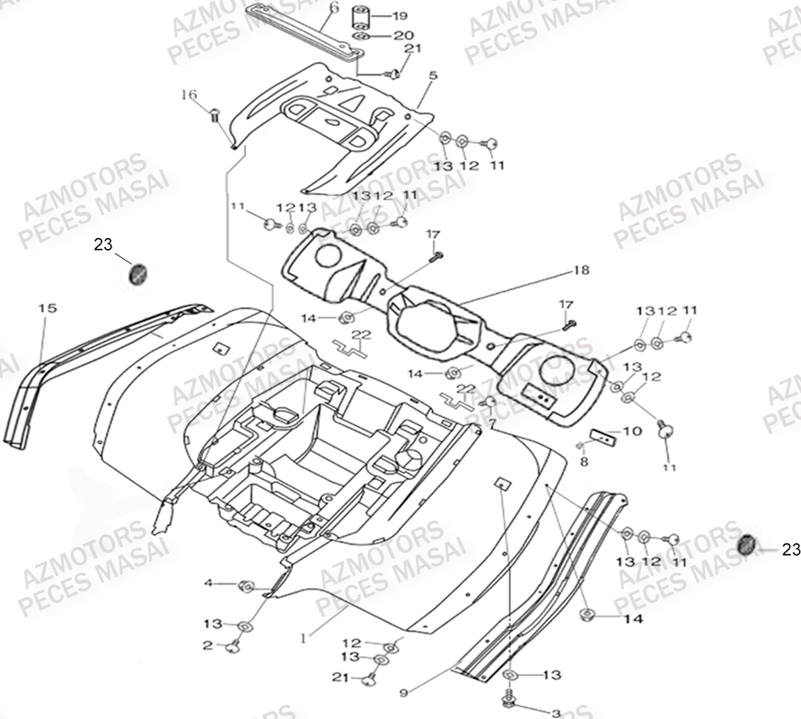 CARROSSERIE ARRIERE MASAI MASAI A500IX EPS