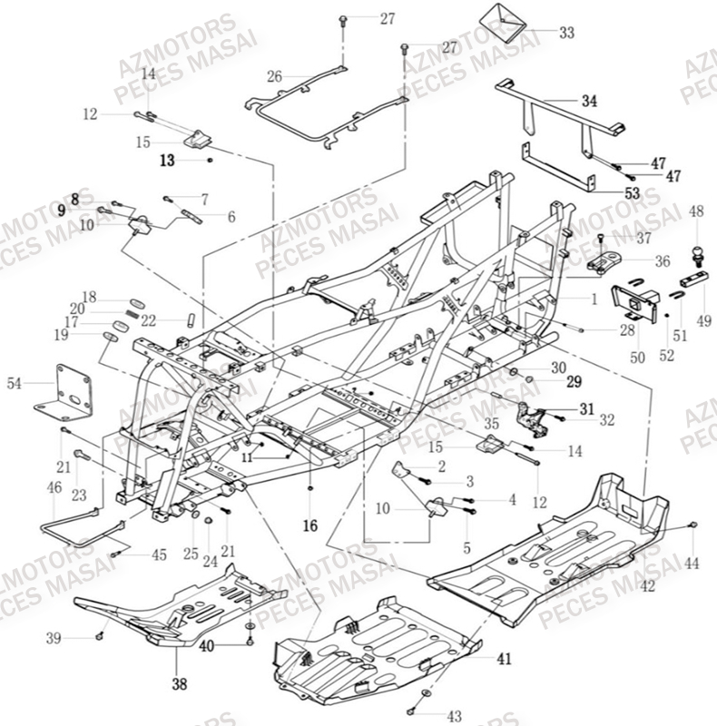 Chassis MASAI Pièces Quad A500IX EPS