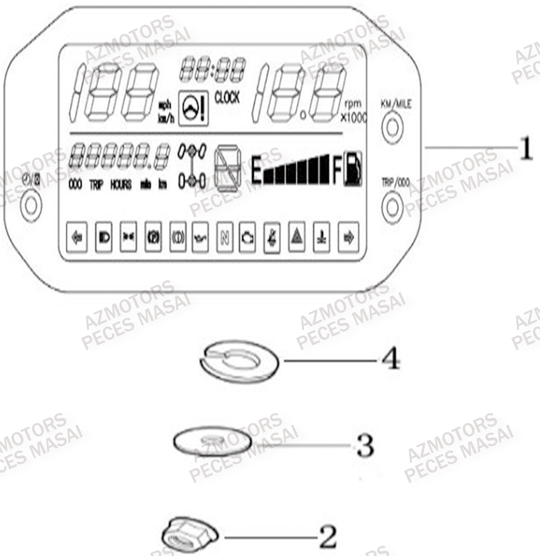 Compteur MASAI Pièces Quad A500IX EPS