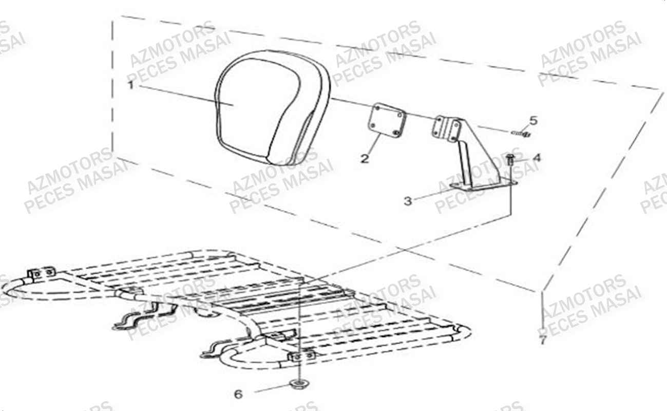 Dosseret (option) MASAI Pièces Quad A500IX EPS