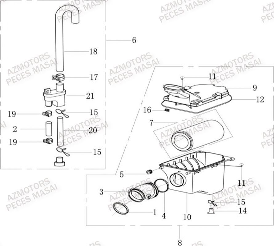 Filtre A Air MASAI Pièces Quad A500IX EPS