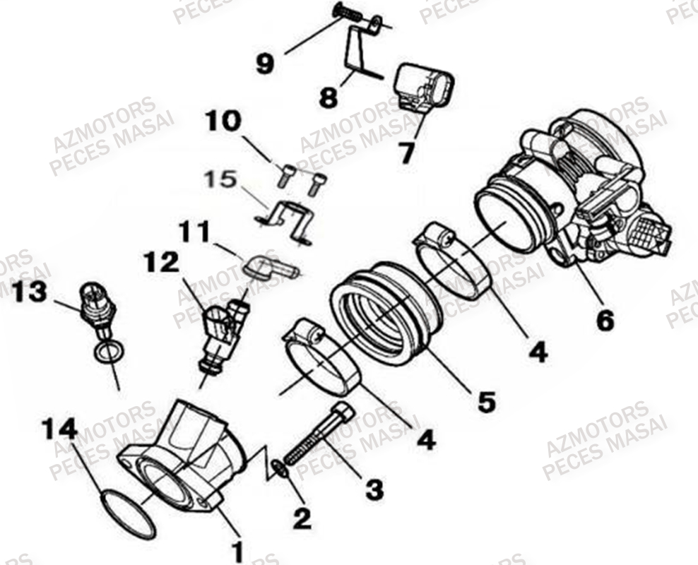 Pipe D Admission MASAI Pièces Quad A500IX EPS