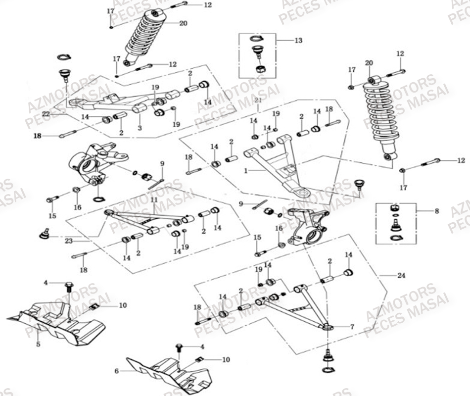 SUSPENSION AVANT MASAI MASAI A500IX EPS