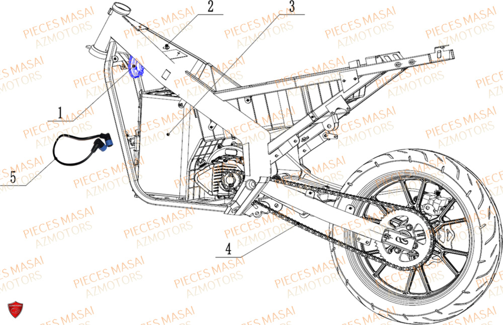 Batterie Avertisseur Sonore Chaine MASAI Pièces Moto VISION 3K