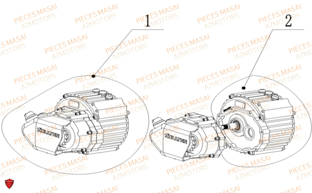 Ensemble Moteur MASAI Pièces Moto VISION 3K