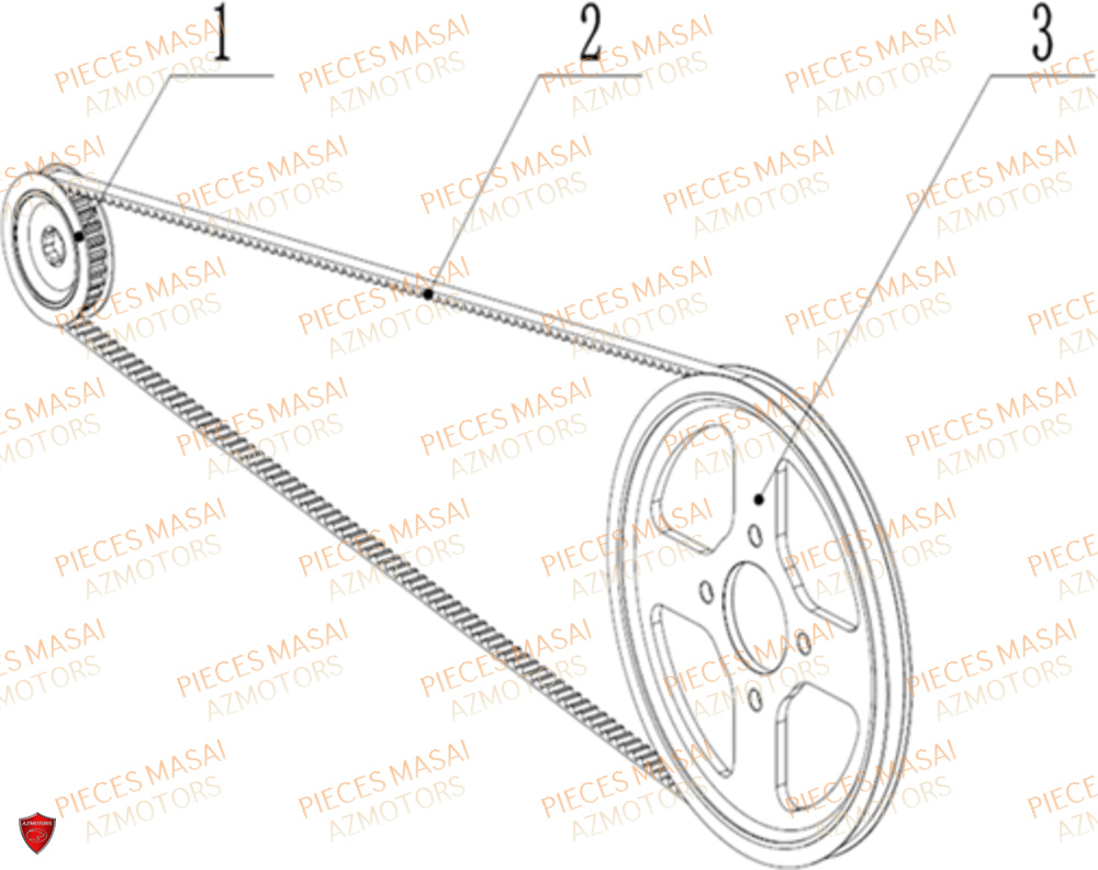 Poulies Courroie MASAI Pièces Moto VISION 3K