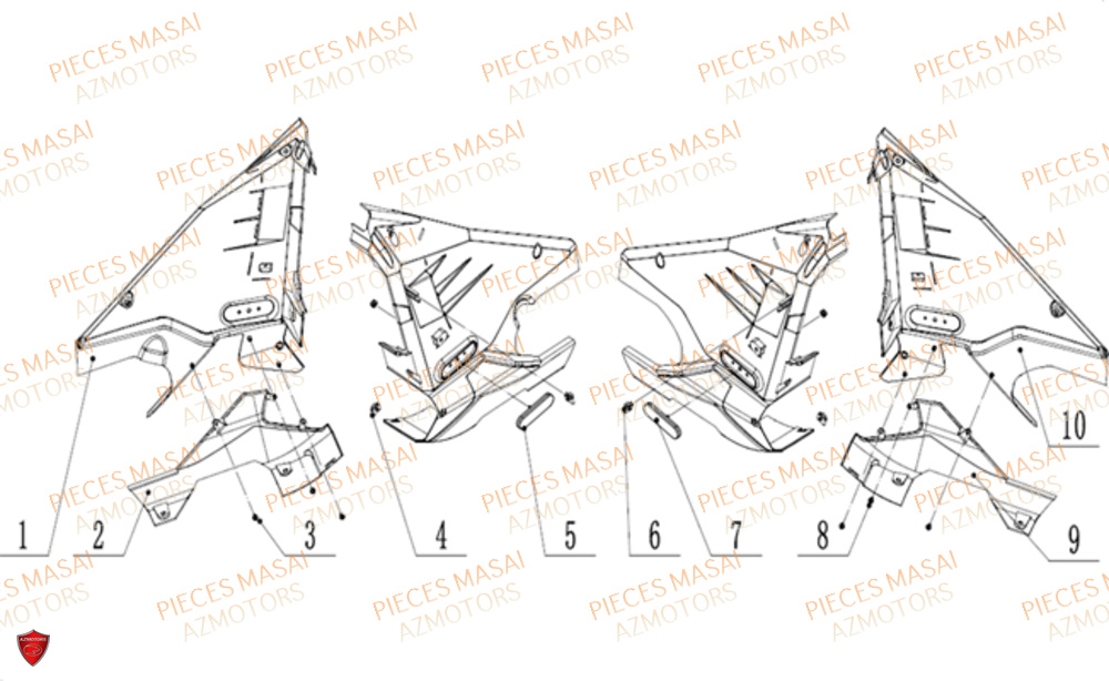 PROTECTIONS INTERNES CACHES MASAI MASAI VISION 3K