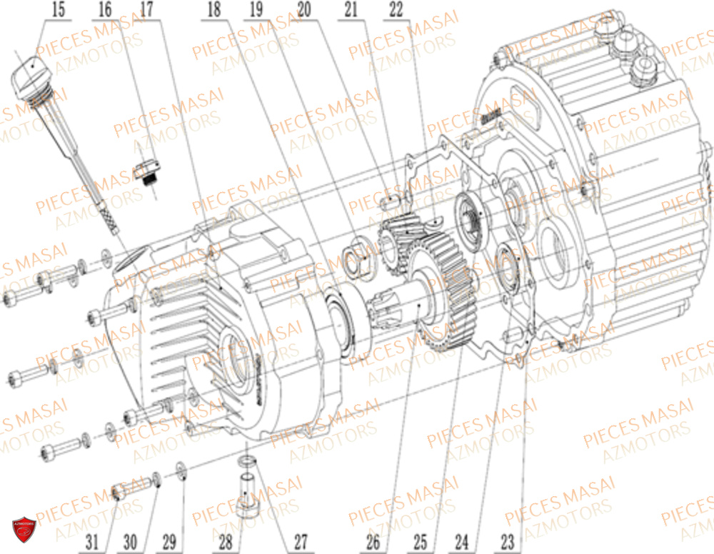 Transmission MASAI Pièces Moto VISION 3K