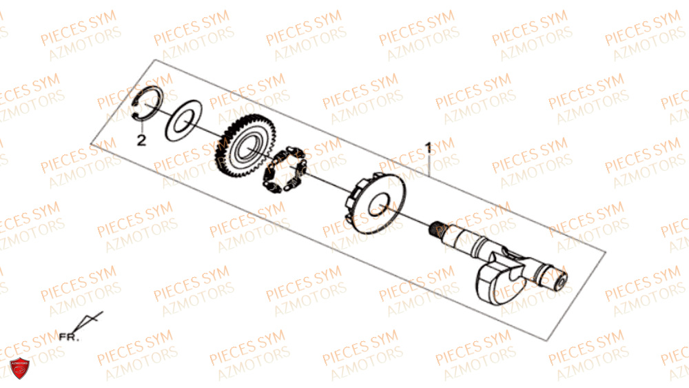 Arbre D Equilibrage SYM Pièces MAXSYM 600 I ABS EXECUTIVE EURO 4 - LX60A3-EU et LX60A4-EU (2017-2020)