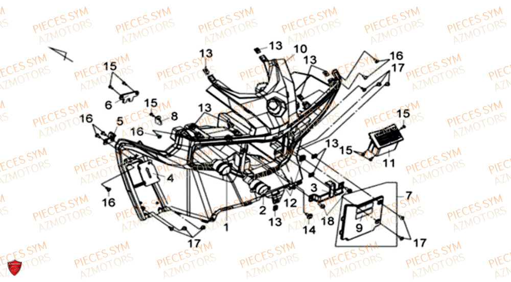 BOITE A GANT SYM MAXSYM 600I ABS 2017