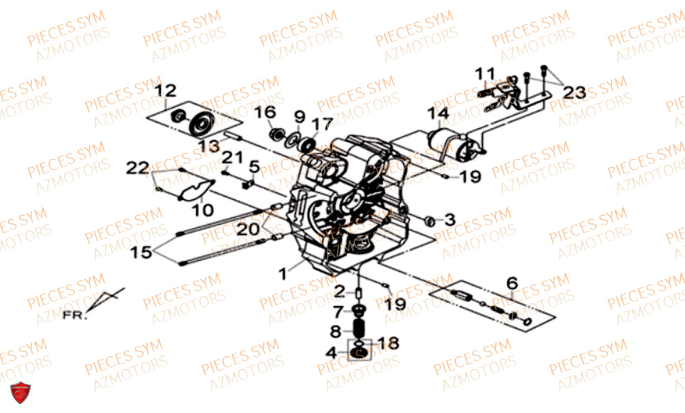 Carter Droit SYM Pièces MAXSYM 600 I ABS EXECUTIVE EURO 4 - LX60A3-EU et LX60A4-EU (2017-2020)