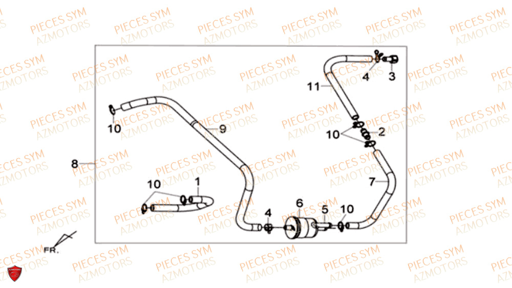 Chambre De Reniflard SYM Pièces MAXSYM 600 I ABS EXECUTIVE EURO 4 - LX60A3-EU et LX60A4-EU (2017-2020)