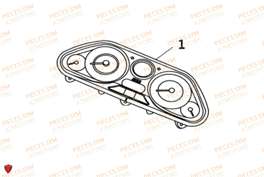 Compteur SYM Pièces MAXSYM 600 I ABS EXECUTIVE EURO 4 - LX60A3-EU et LX60A4-EU (2017-2020)