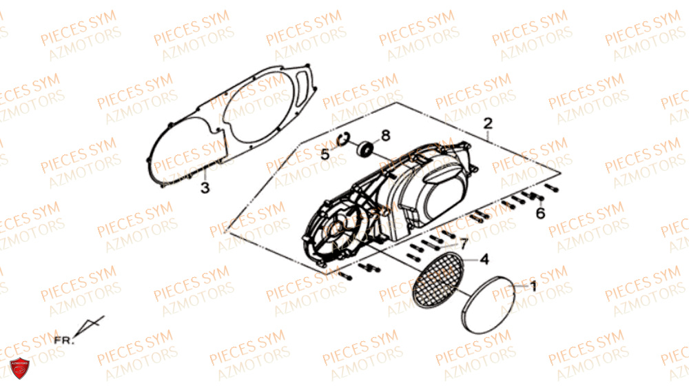 COUVERCLE DE CARTER GAUCHE pour MAXSYM 600I ABS 2017