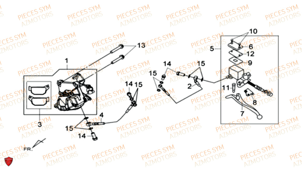 FREINAGE ARRIERE SYM MAXSYM 600I ABS 2017