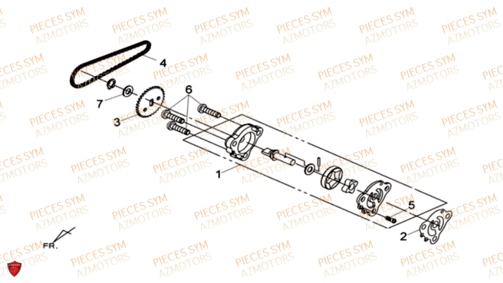 Pompe A Huile SYM Pièces MAXSYM 600 I ABS EXECUTIVE EURO 4 - LX60A3-EU et LX60A4-EU (2017-2020)