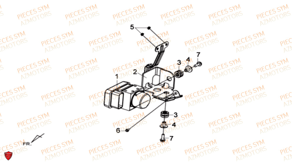 Unite Abs SYM Pièces MAXSYM 600 I ABS EXECUTIVE EURO 4 - LX60A3-EU et LX60A4-EU (2017-2020)