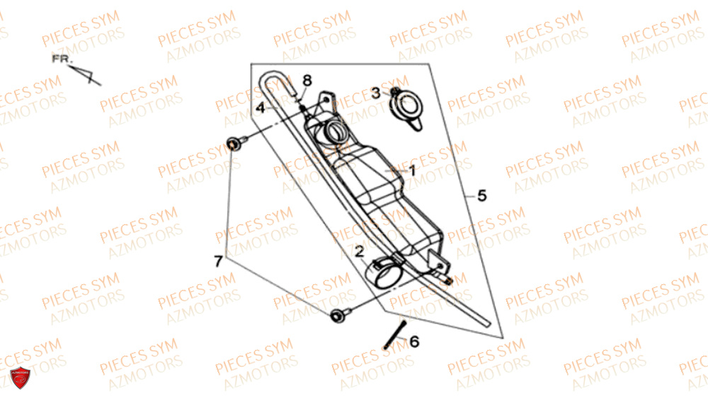 Vase D Expansion SYM Pièces MAXSYM 600 I ABS EXECUTIVE EURO 4 - LX60A3-EU et LX60A4-EU (2017-2020)