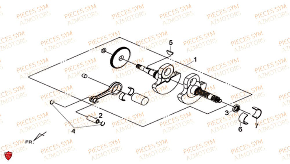 Vilbrequin SYM Pièces MAXSYM 600 I ABS EXECUTIVE EURO 4 - LX60A3-EU et LX60A4-EU (2017-2020)