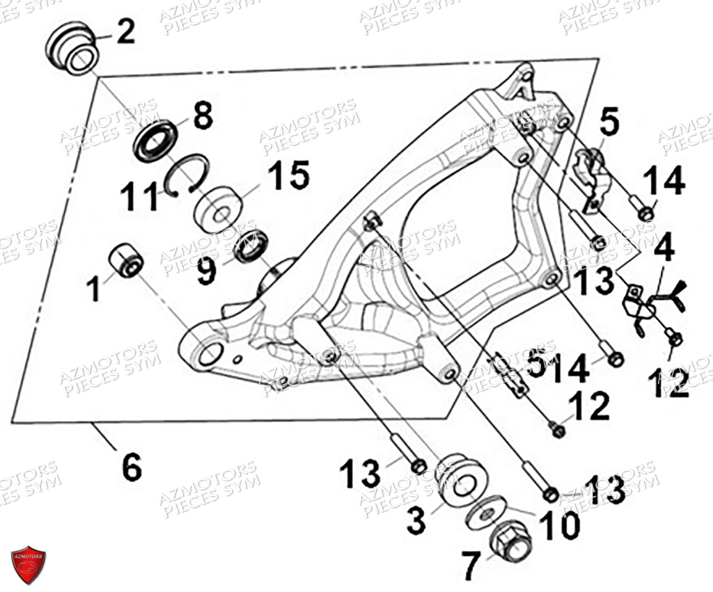 BRAS DE ROUE ARRIERE SYM MAXSYM GT 400 2024