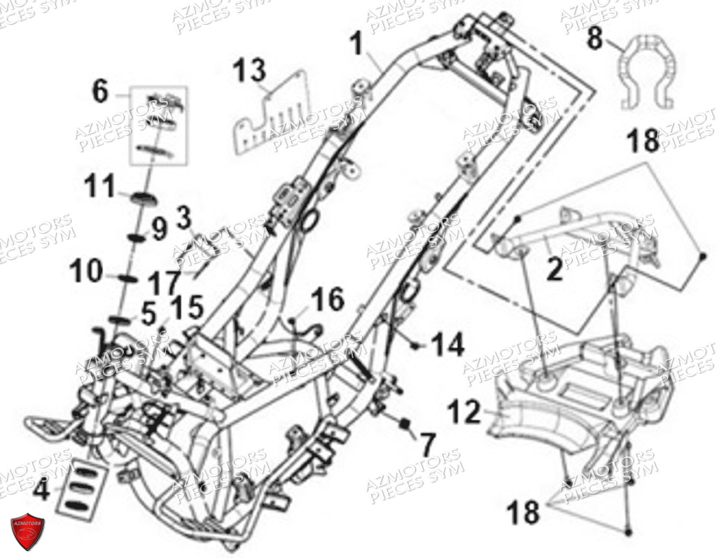 CADRE CHASSIS SYM MAXSYM GT 400 2024