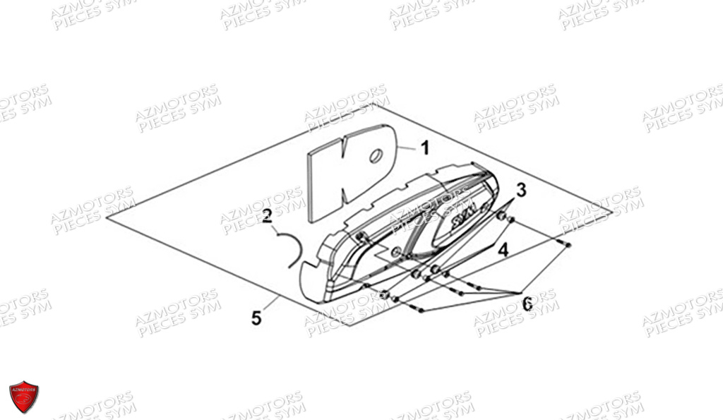 Couvre Carter Gauche SYM Pièces MAXSYM GT 400 (LZ40W2-EU) EURO5 - 2024