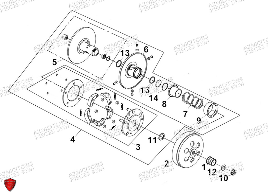 EMBRAYAGE CORRECTEUR DE COUPLE SYM MAXSYM GT 400 2024