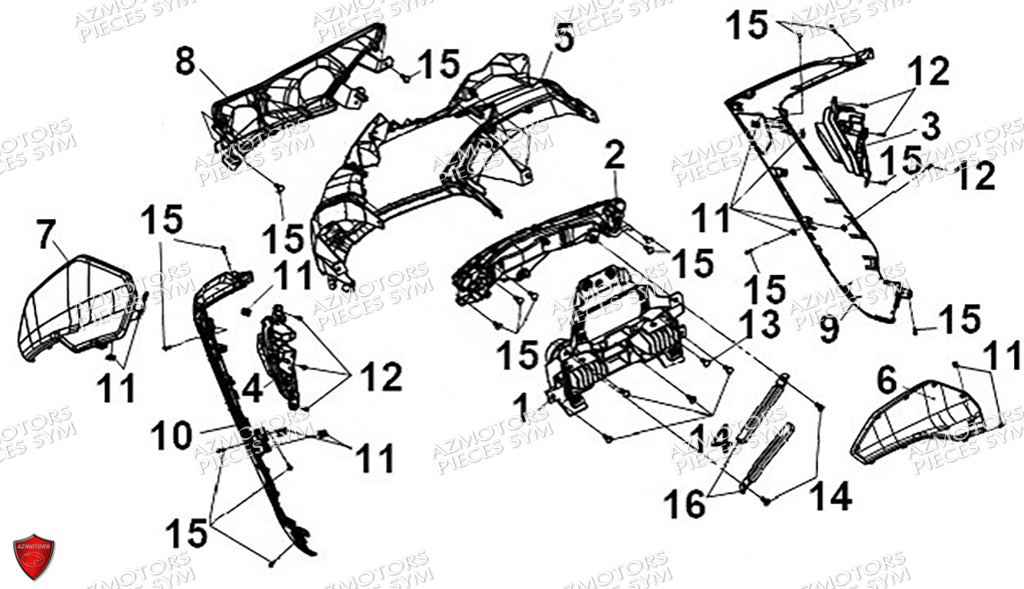 ENSEMBLE DE PHARES SYM MAXSYM GT 400 2024