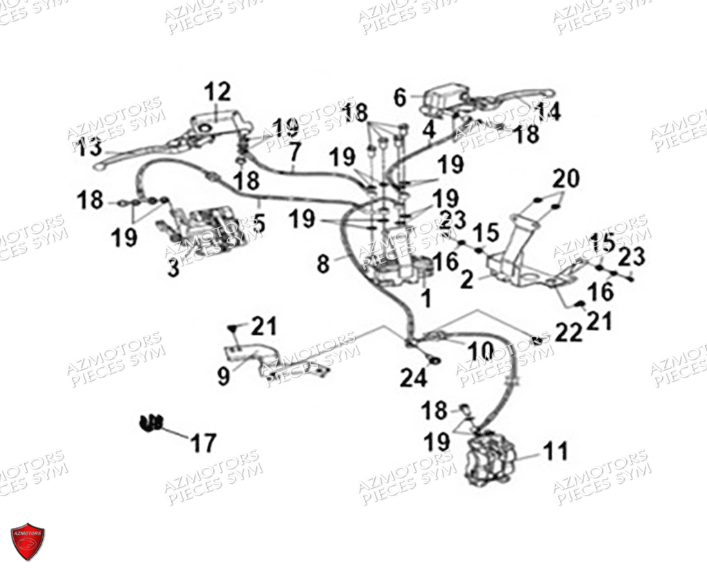 SYSTEME DE FREINS SYM MAXSYM GT 400 2024