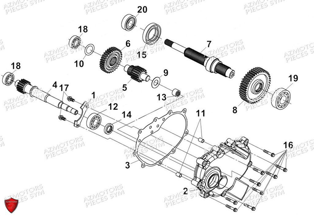 Transmission SYM Pièces MAXSYM GT 400 (LZ40W2-EU) EURO5 - 2024