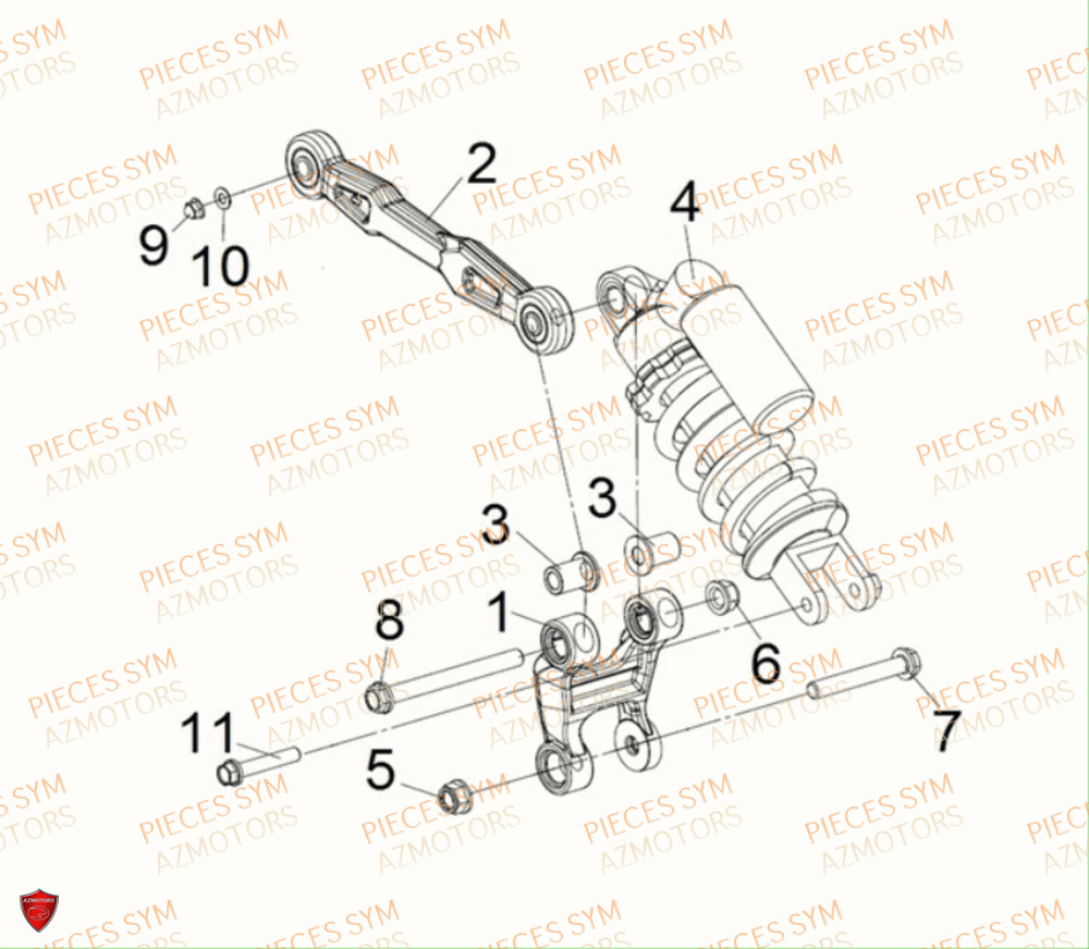 AMORTISSEUR SYM MAXSYM TL 500 2019