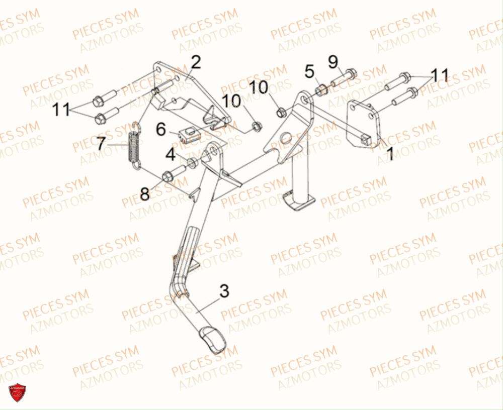 BEQUILLE CENTRALE SYM MAXSYM TL 500 2019